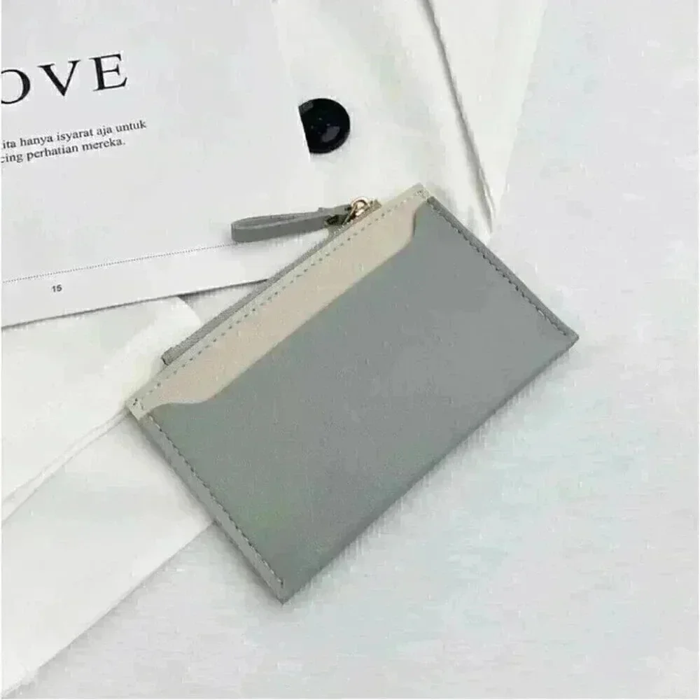 ⚠️Clearance🫧Two Tone Card Holder / Wallet Light Grey - Picture 2 of 4